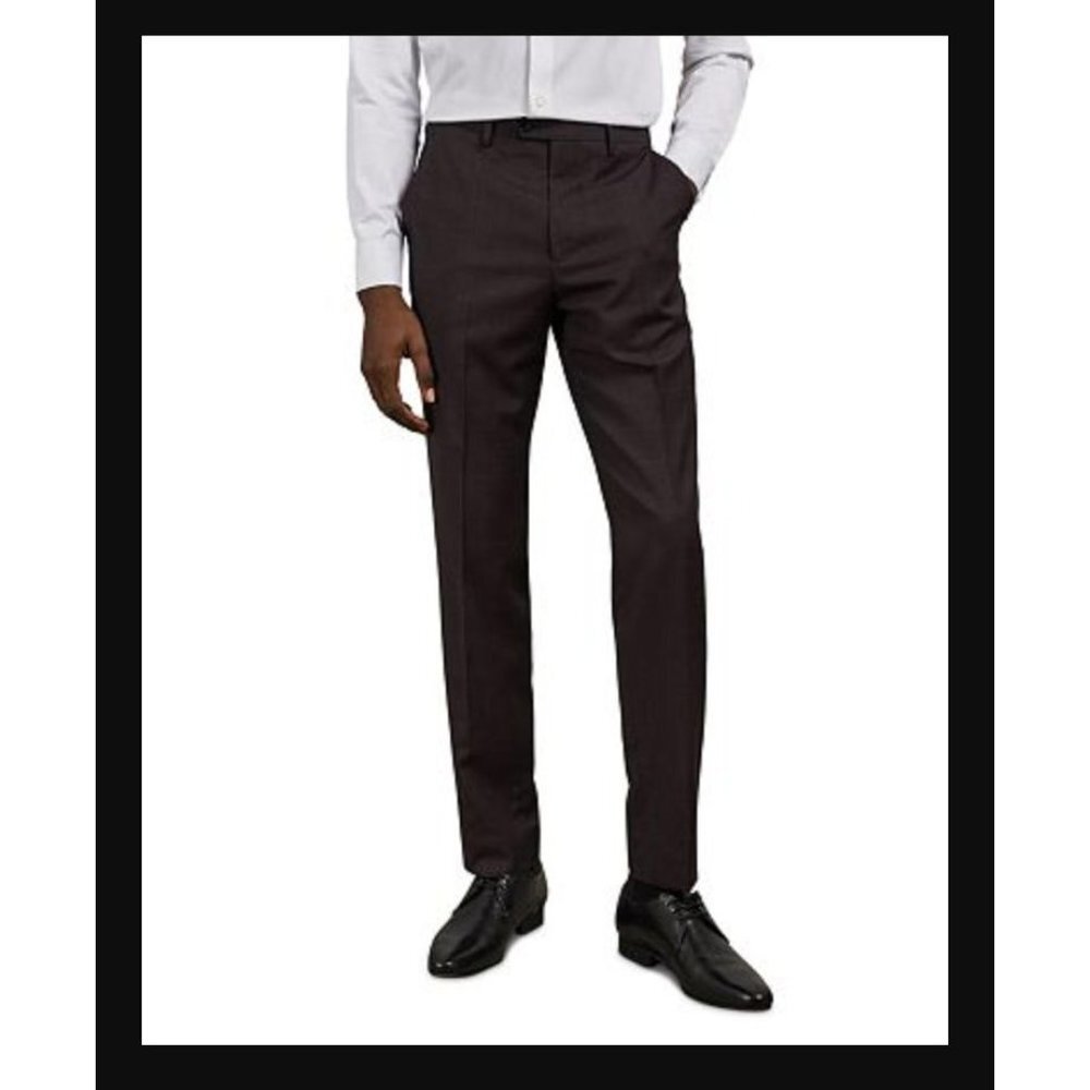 Ted Baker Men's WESTT Debonair Check Wool Trouser Dress Pants